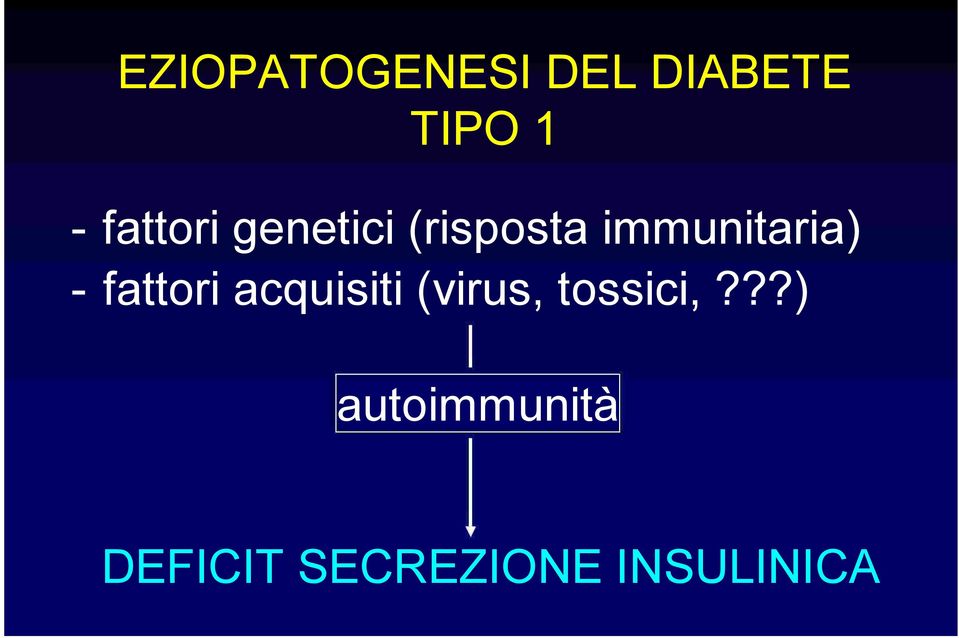 - fattori acquisiti (virus, tossici,?