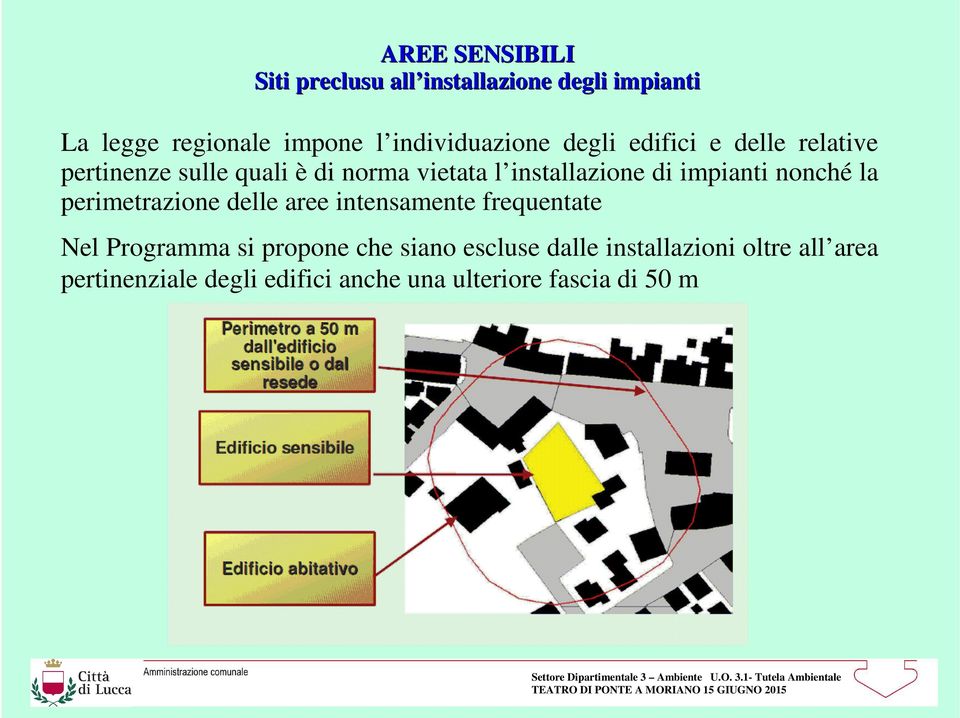 installazione di impianti nonché la perimetrazione delle aree intensamente frequentate Nel Programma