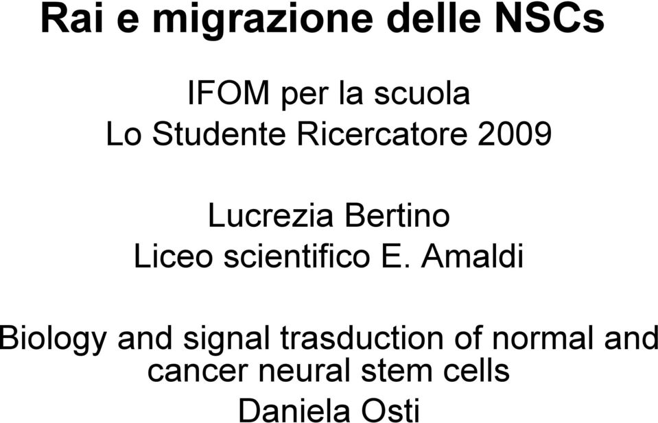 scientifico E.