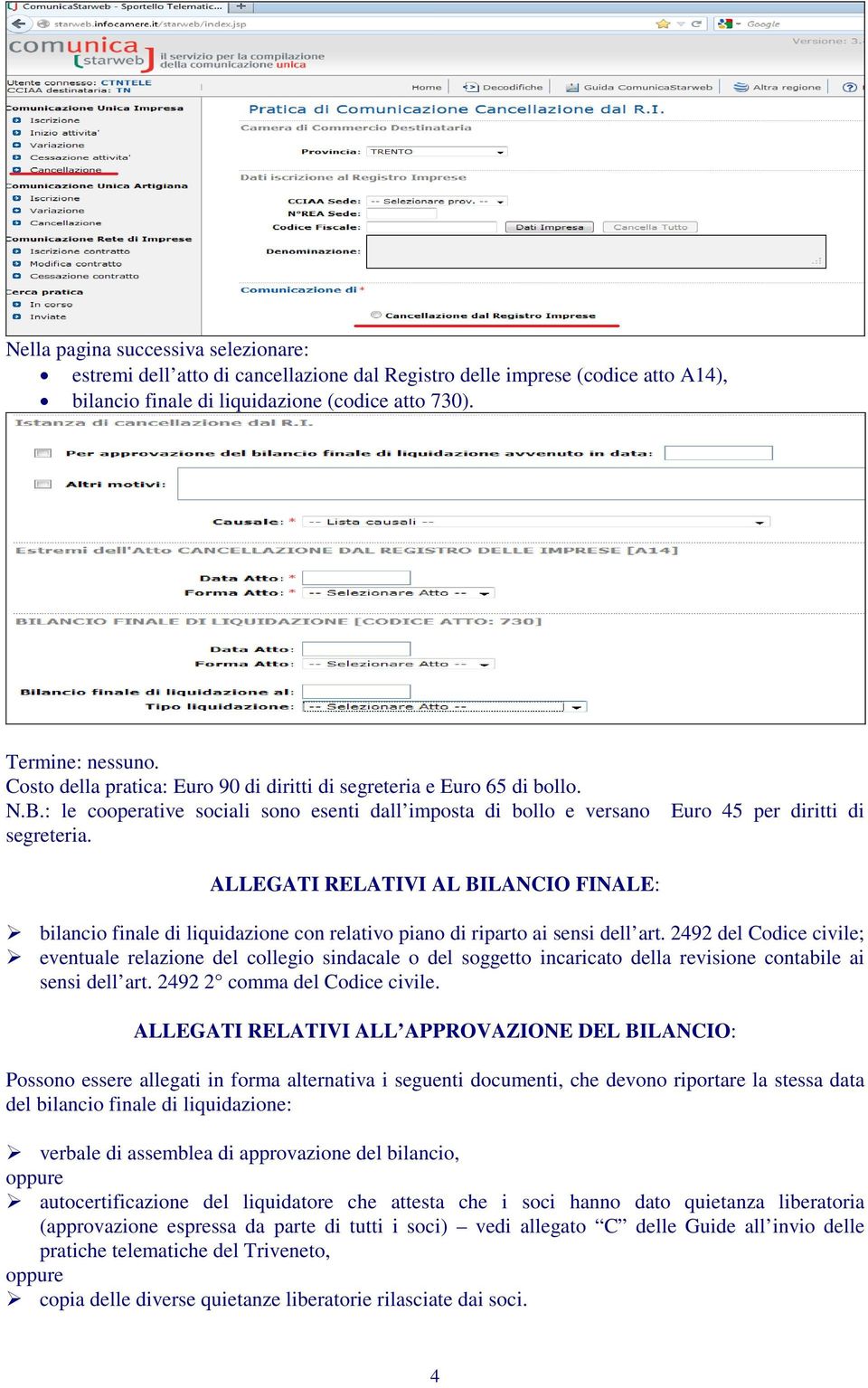 ALLEGATI RELATIVI AL BILANCIO FINALE: bilancio finale di liquidazione con relativo piano di riparto ai sensi dell art.