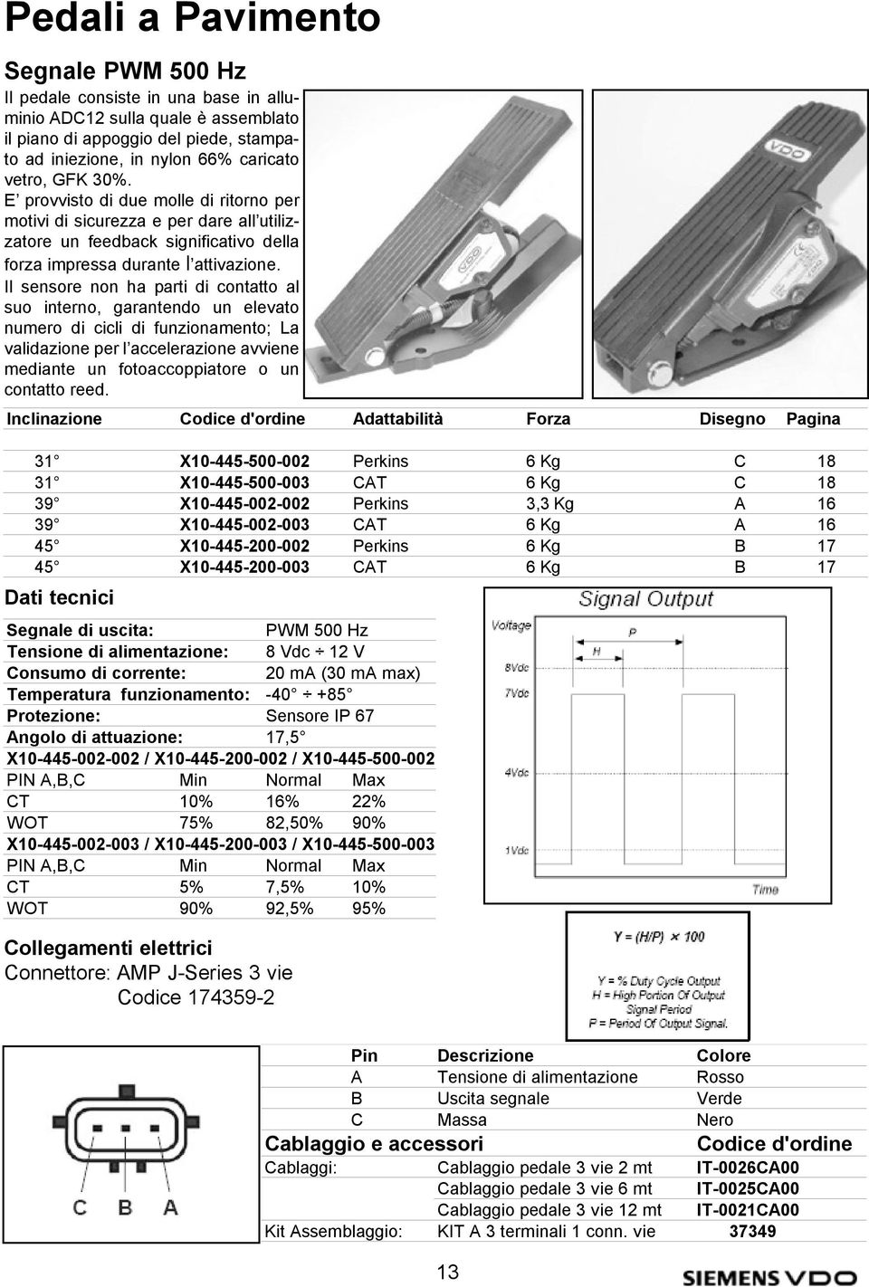 Il sensore non ha parti di contatto al suo interno, garantendo un elevato numero di cicli di funzionamento; La validazione per l accelerazione avviene mediante un fotoaccoppiatore o un contatto reed.