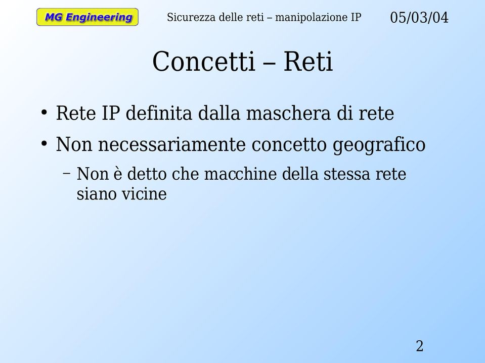 concetto geografico Non è detto che