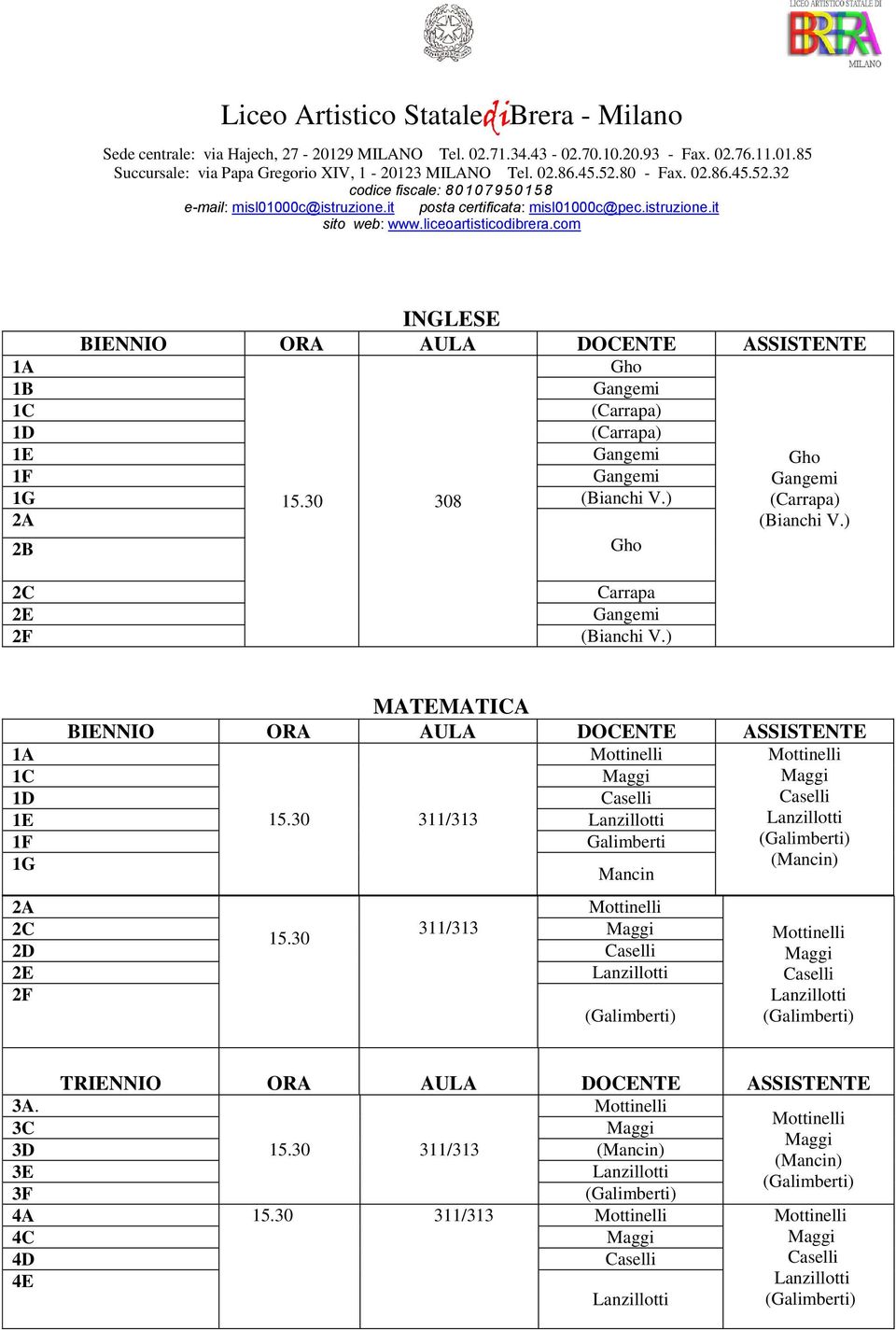 MATEMATICA 15.30 311/313 15.