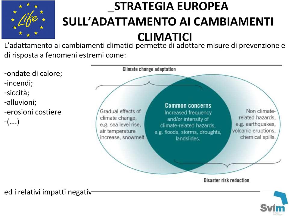 fenomeni estremi come: -ondate di calore; -incendi; -siccità; -alluvioni;