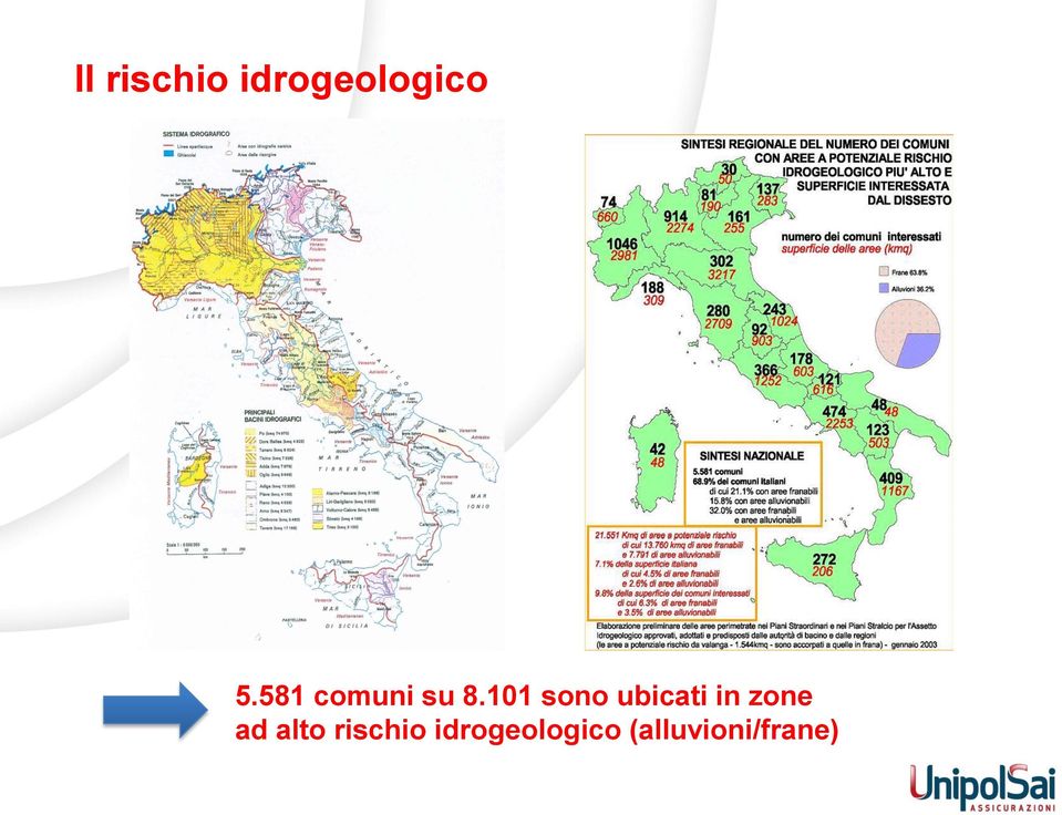 101 sono ubicati in zone ad