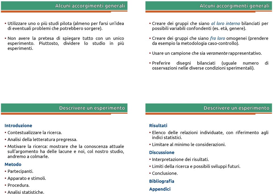 Creare dei gruppi che siano al loro interno bilanciati per possibili variabili confondenti (es. età, genere).