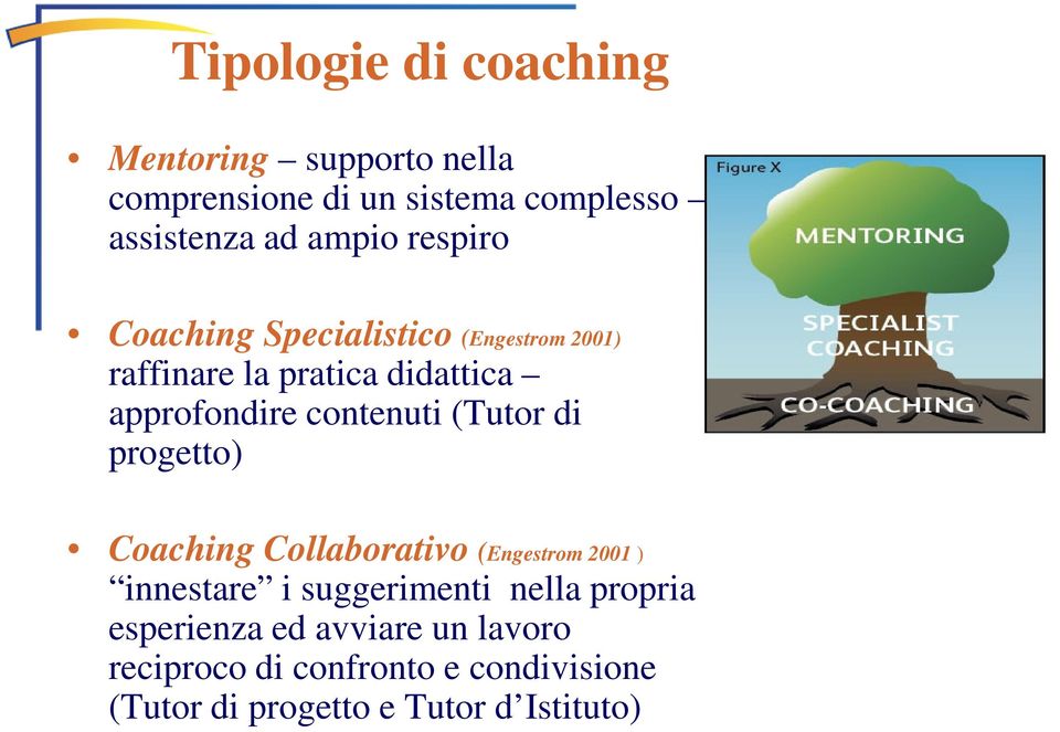 (Tutor di progetto) Coaching Collaborativo (Engestrom 2001 ) innestare i suggerimenti nella propria