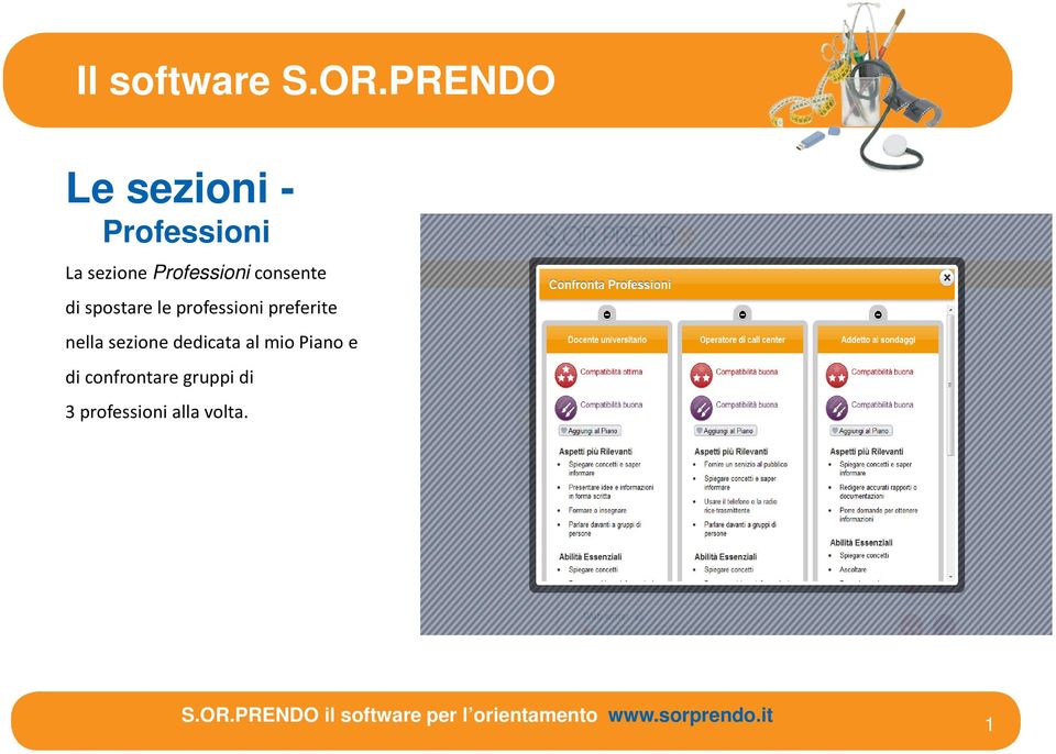 professioni preferite nella sezione dedicata