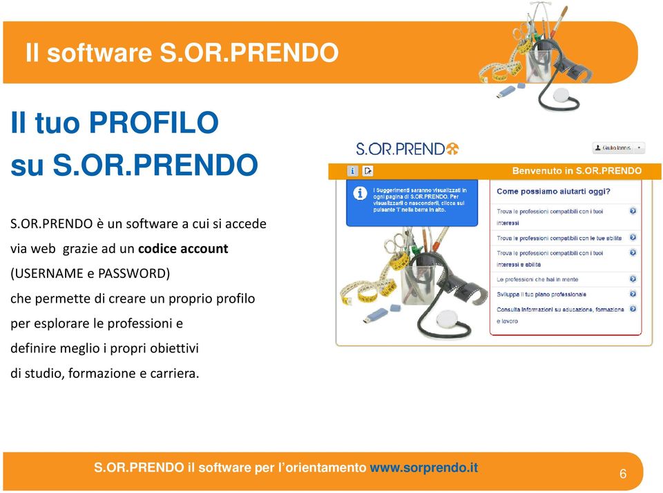 PRENDO è un software a cui si accede via web grazie ad un codice