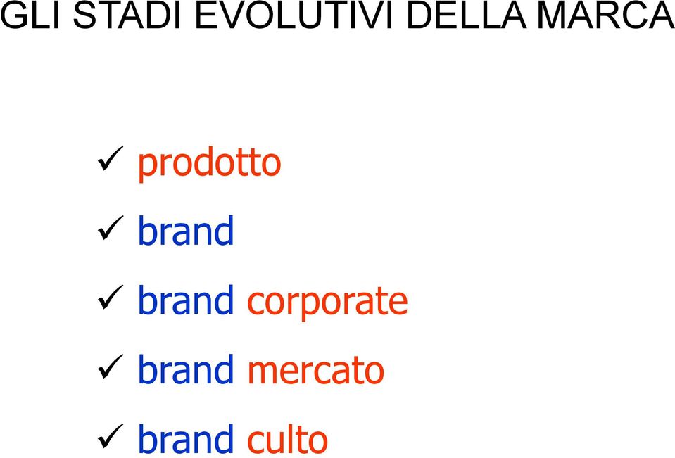 MARKETING: LA MARCA prodotto brand