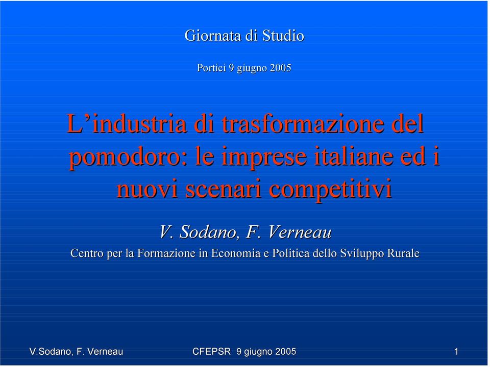competitivi V. Sodano, F.