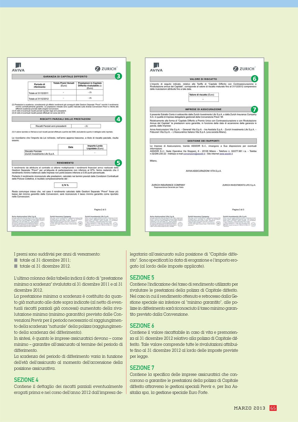 La prestazione minima a scadenza è costituita da quanto già maturato alle date sopra indicate (al netto di eventuali riscatti parziali già concessi) aumentato della rivalutazione minima (minimo