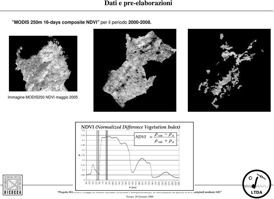 Immagine MODIS250 NDVI maggio 2005 NDVI