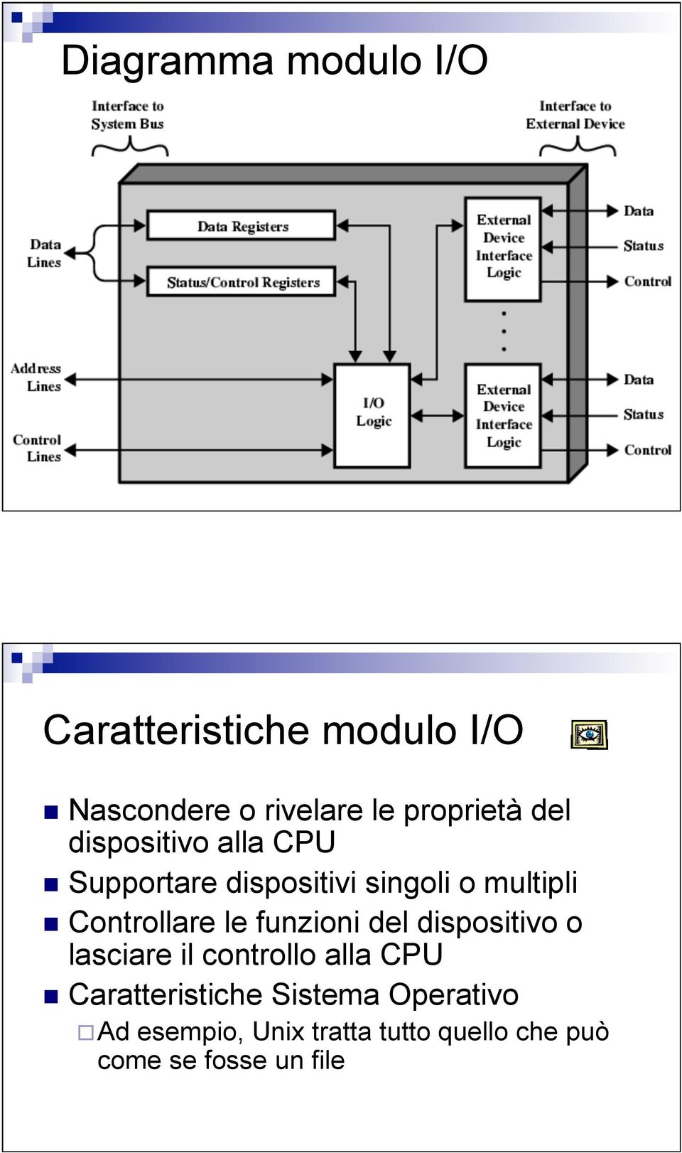 Controllare le funzioni del dispositivo o lasciare il controllo alla CPU n