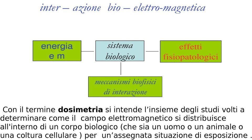 all'interno di un corpo biologico (che sia un uomo o un animale