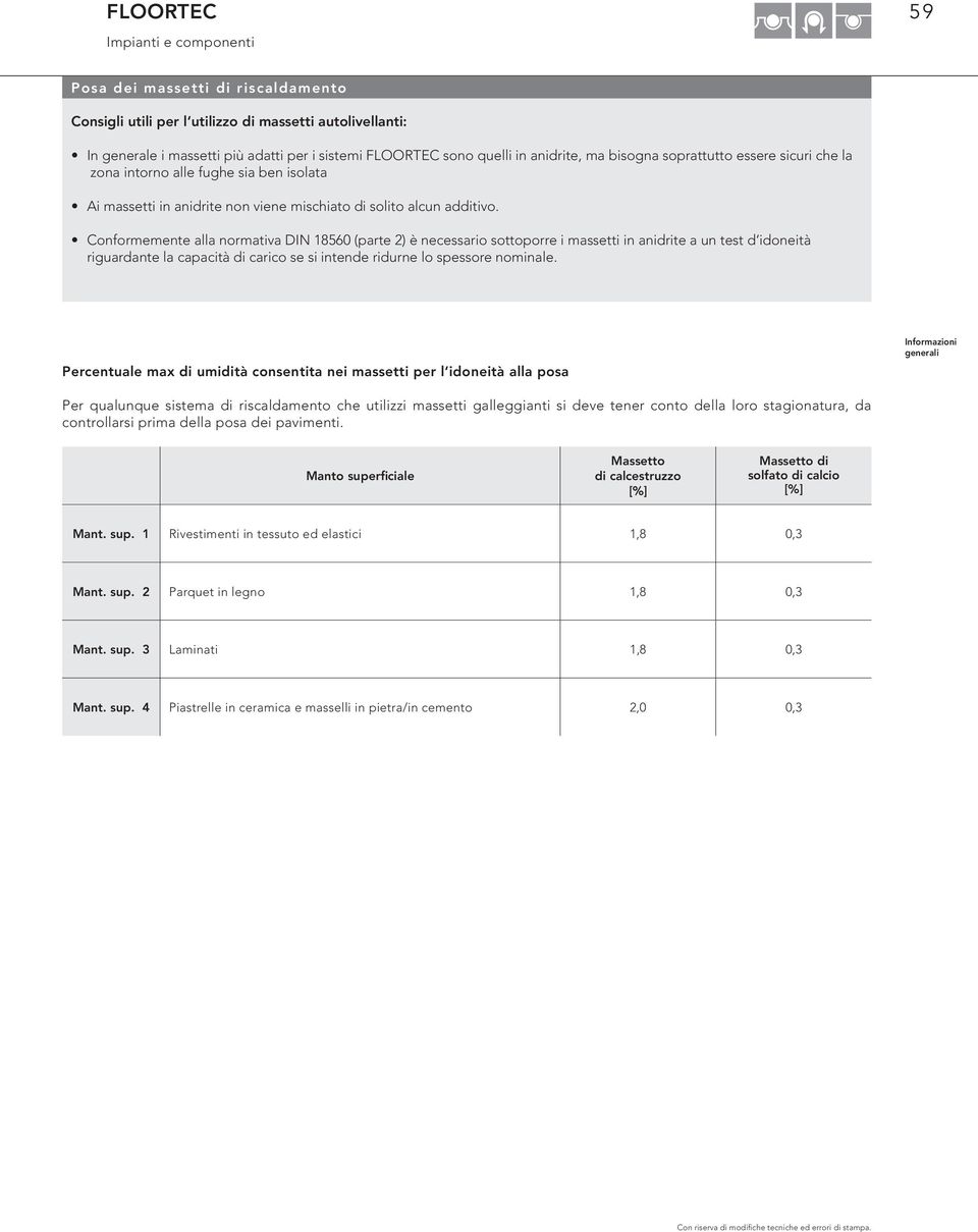 Conformemente ll normtiv DIN 560 (prte 2) è necessrio sottoporre i mssetti in nidrite un test d idoneità rigurdnte l cpcità di crico se si intende ridurne lo spessore nominle.