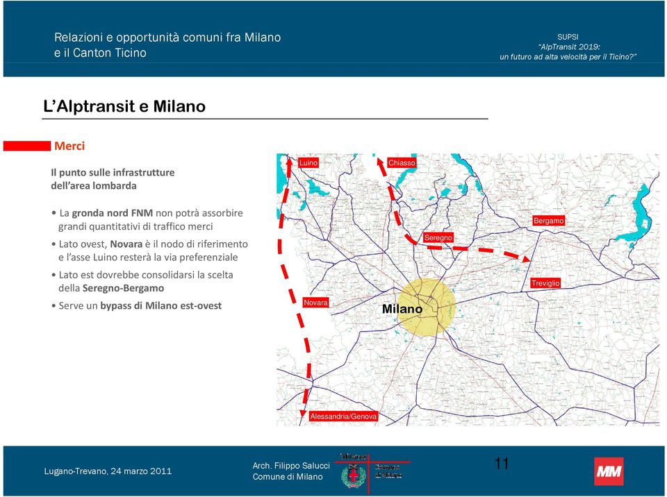 asse Luino resterà la via preferenziale Lato est dovrebbe consolidarsi la scelta della Seregno Bergamo