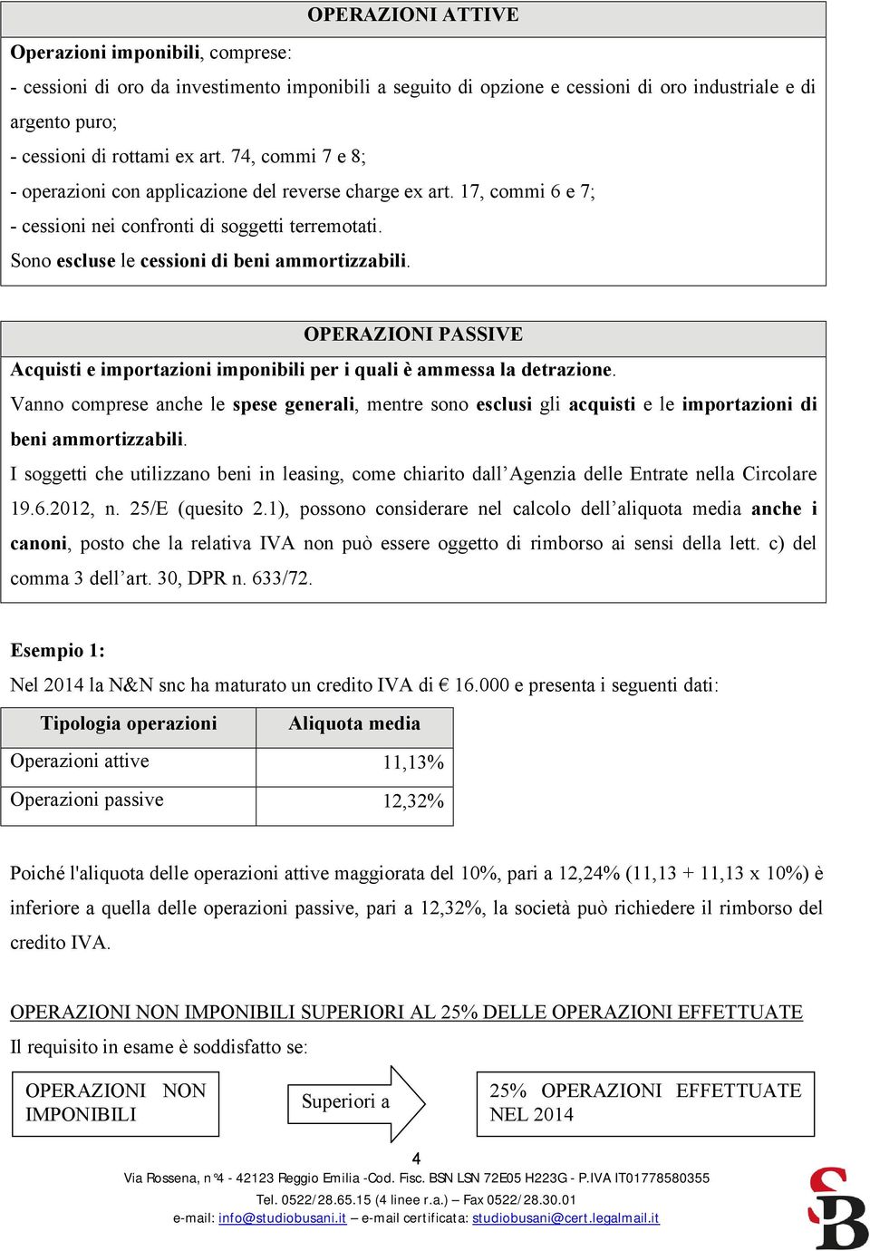 OPERAZIONI PASSIVE Acquisti e importazioni imponibili per i quali è ammessa la detrazione.