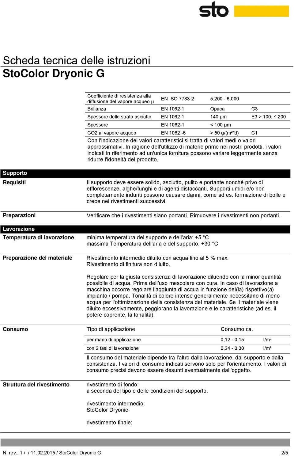 caratteristici si tratta di valori medi o valori approssimativi.