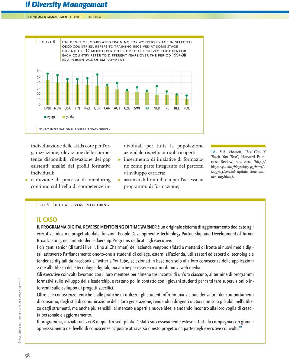 fonte: international adult literacy survey individuazione delle skills core per l organizzazione; rilevazione delle competenze disponibili; rilevazione dei gap esistenti; analisi dei profili