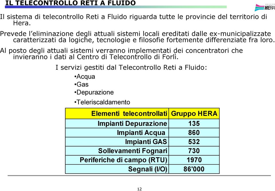 Al posto degli attuali sistemi verranno implementati dei concentratori che invieranno i dati al Centro di Telecontrollo di Forlì.