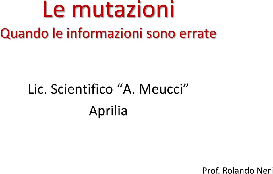 Lic. Scientifico A.