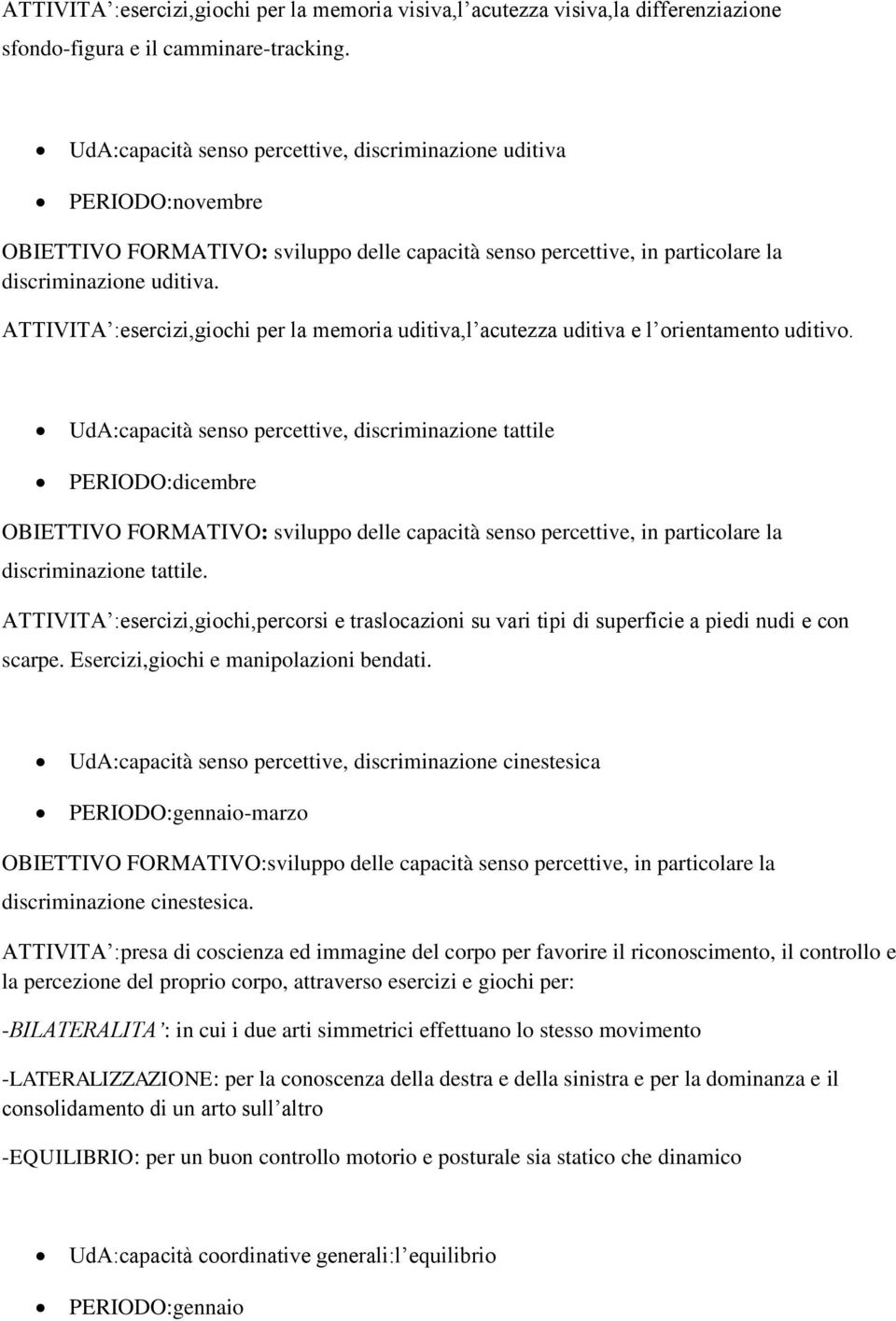 ATTIVITA :esercizi,giochi per la memoria uditiva,l acutezza uditiva e l orientamento uditivo.