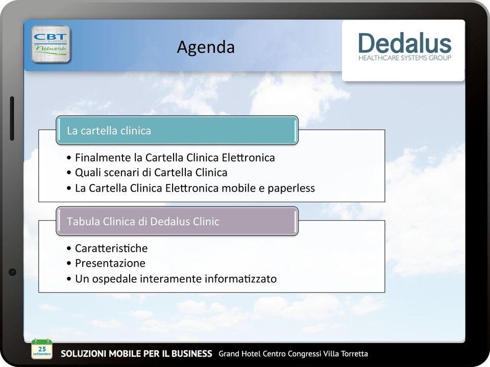 Ele?ronica mobile e paperless Tabula Clinica di Dedalus Clinic