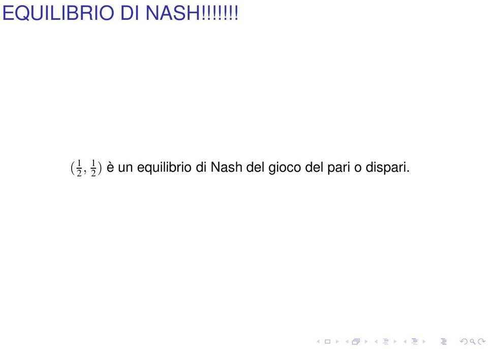 un equilibrio di Nash