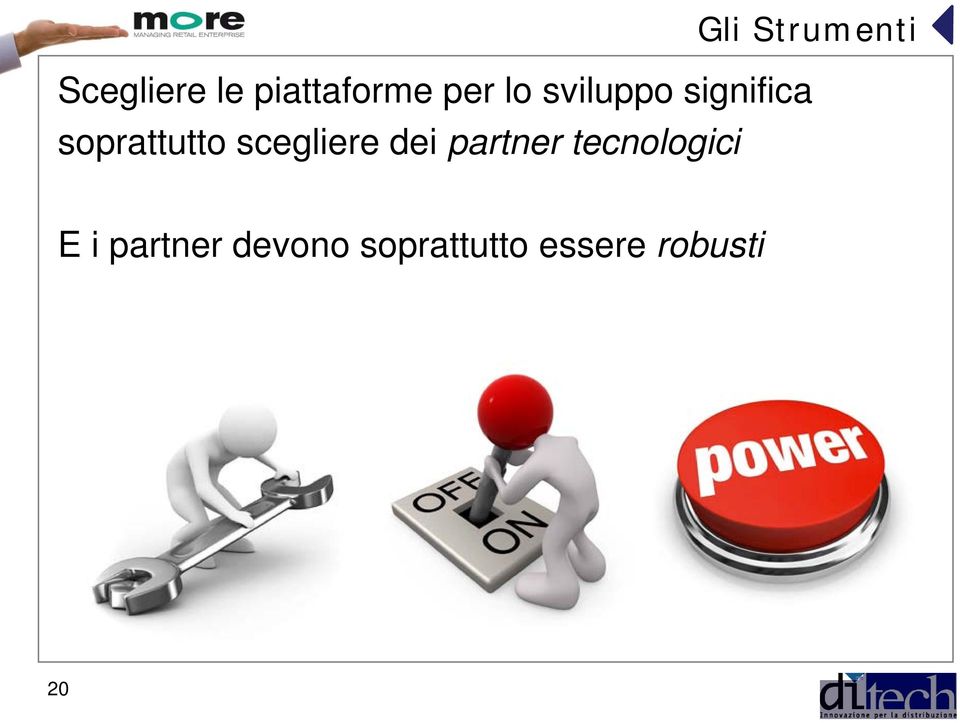 scegliere dei partner tecnologici E i