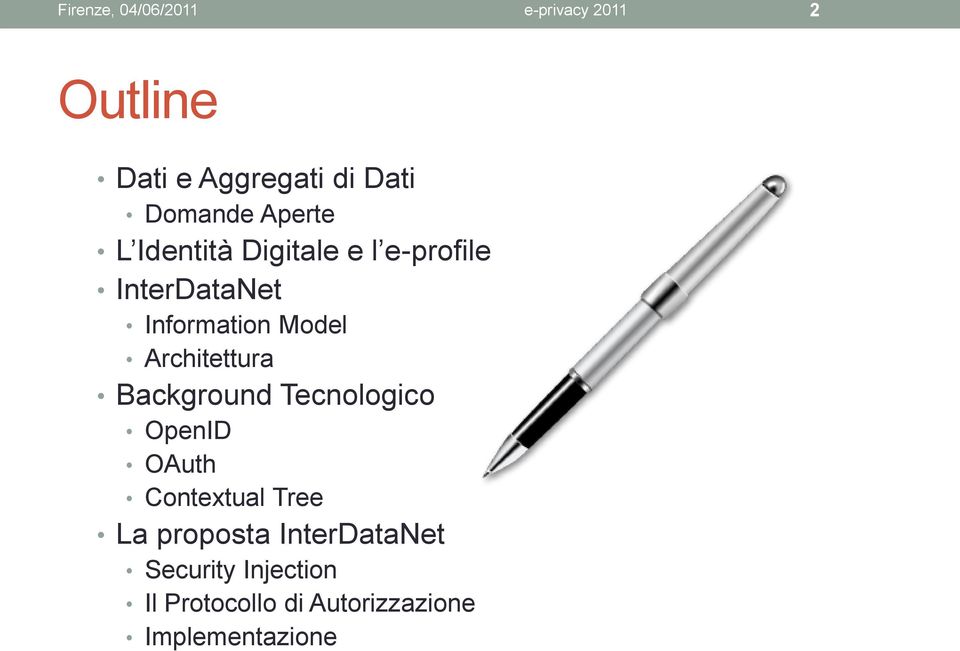 Background Tecnologico OpenID OAuth Contextual Tree La proposta