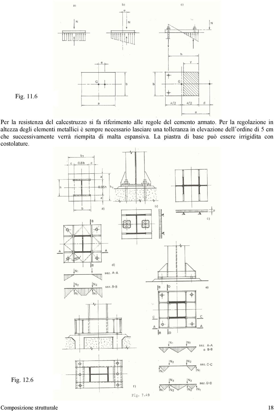 tolleranza in elevazione dell ordine di 5 cm che successivamente verrà riempita di malta