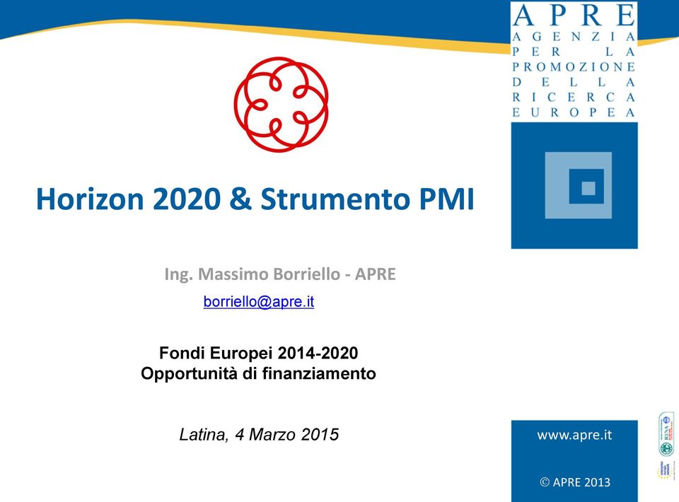 it Fondi Europei 2014-2020 Opportunità di