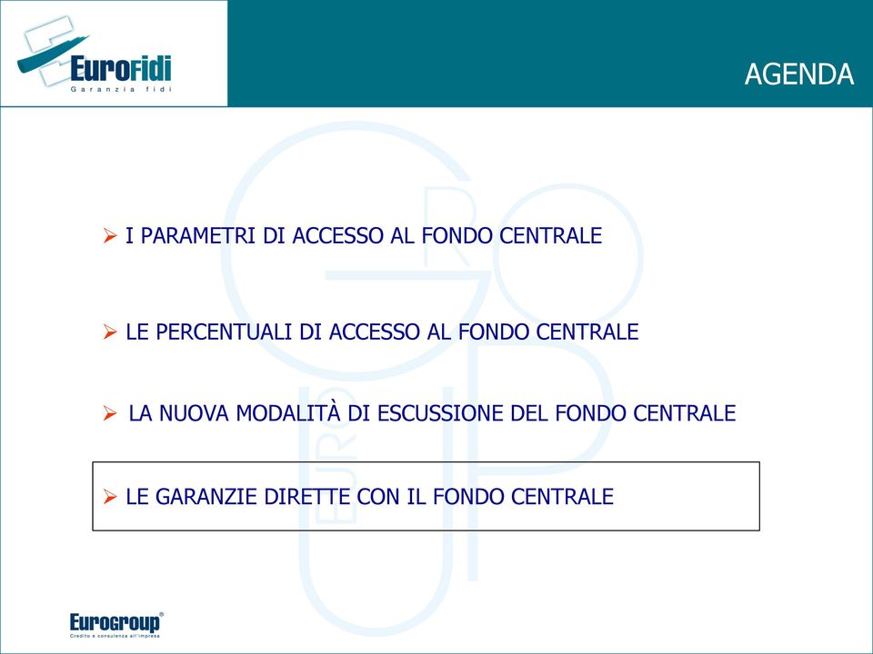 CENTRALE Ø LA NUOVA MODALITÀ DI ESCUSSIONE DEL