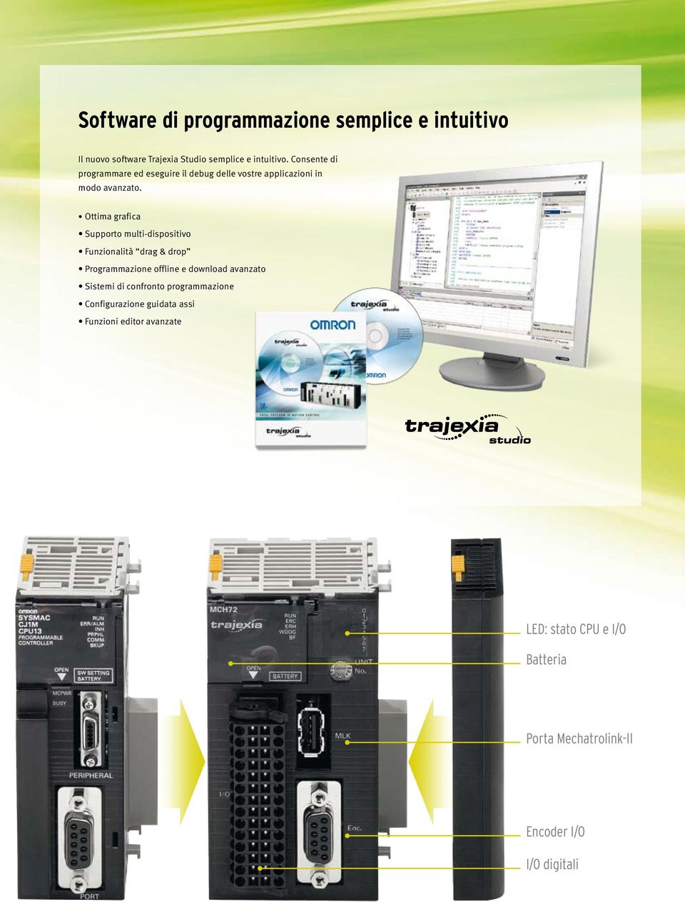 Ottima grafica Supporto multi-dispositivo Funzionalità drag & drop Programmazione offline e download avanzato