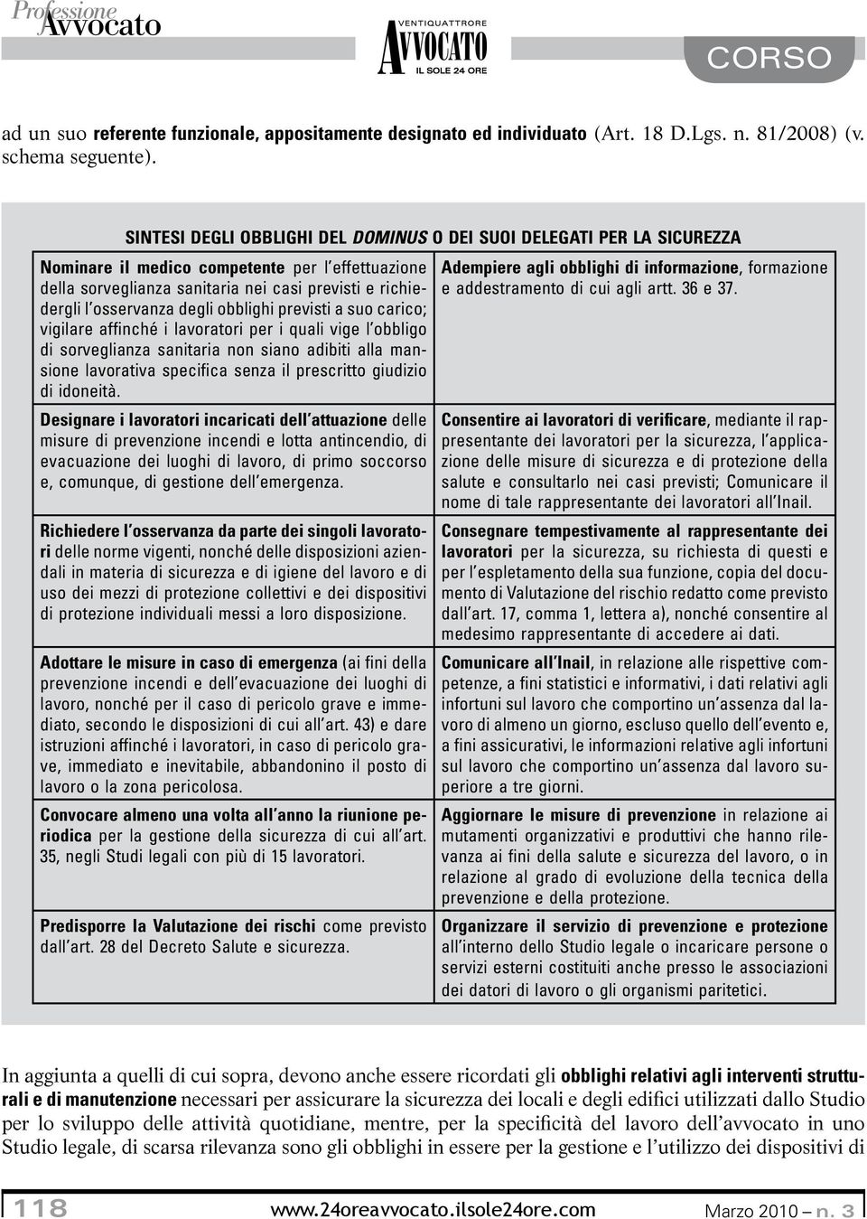 degli obblighi previsti a suo carico; vigilare affinché i lavoratori per i quali vige l obbligo di sorveglianza sanitaria non siano adibiti alla mansione lavorativa specifica senza il prescritto