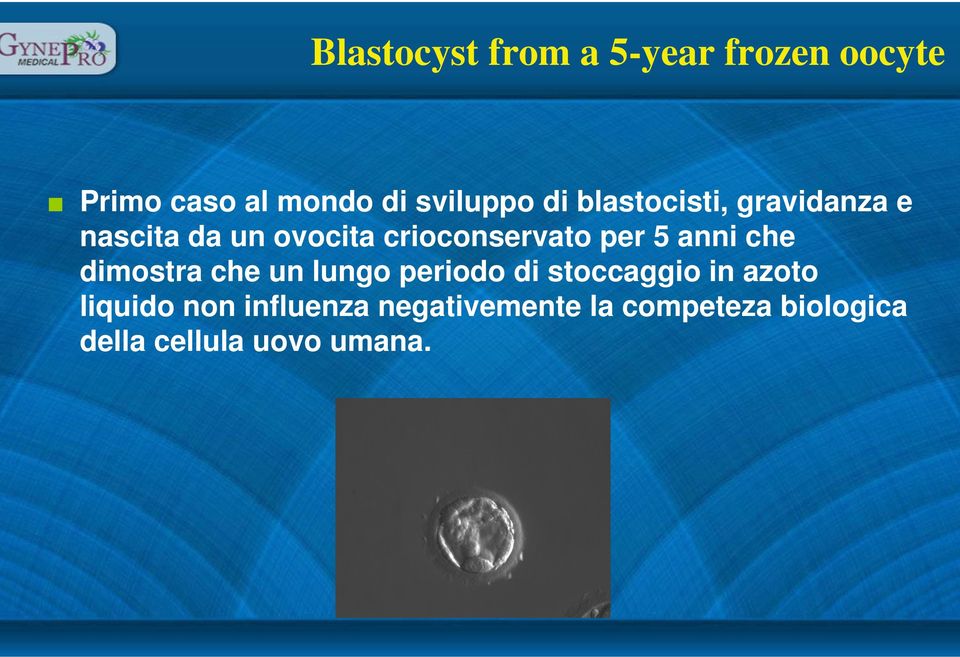 anni che dimostra che un lungo periodo di stoccaggio in azoto liquido