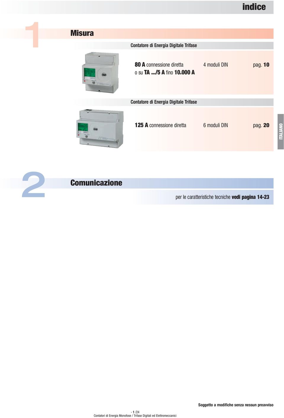 000 A Contatore di Energia Digitale Trifase 125 A connessione diretta 6 moduli DI