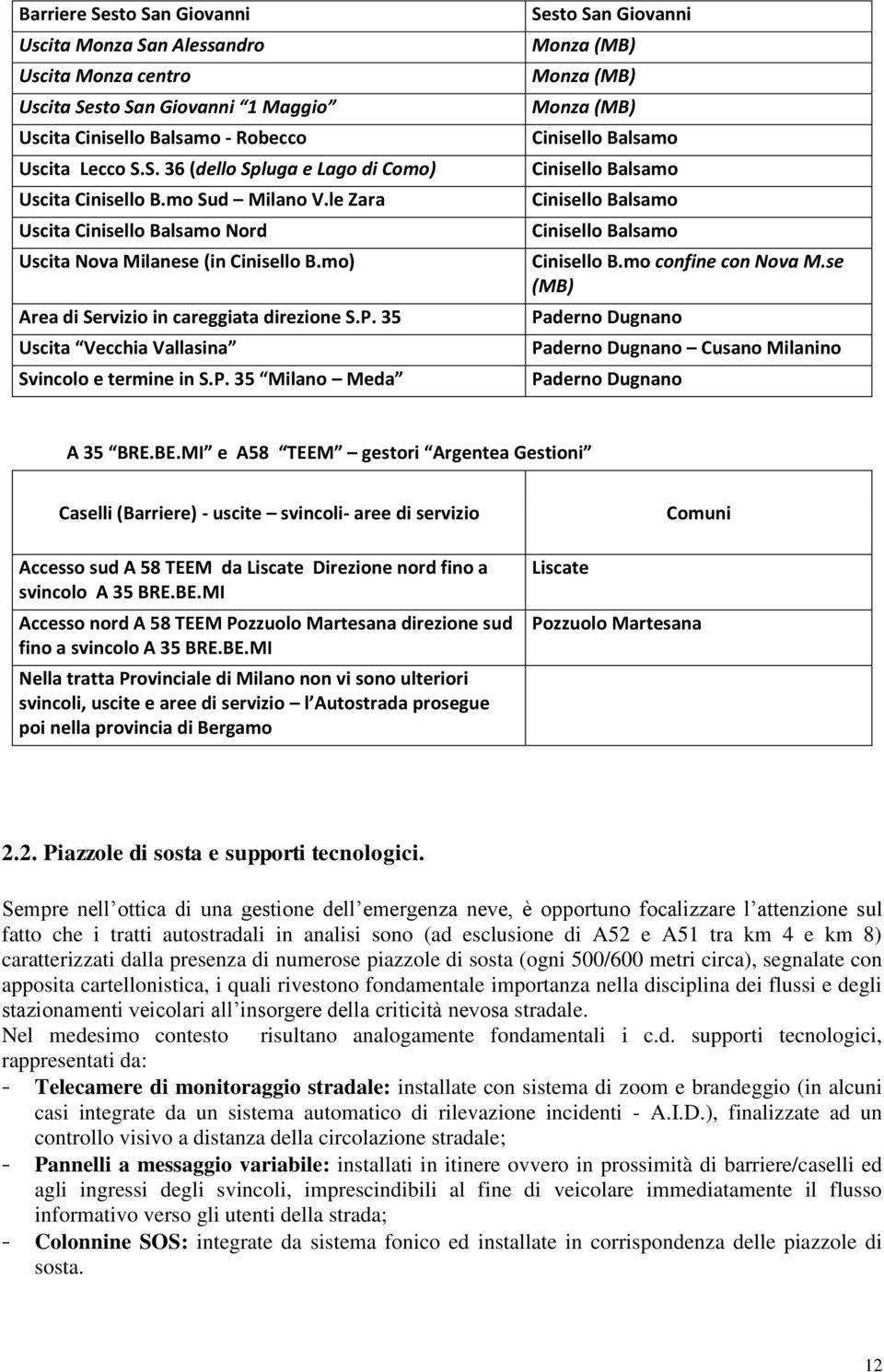 35 Uscita Vecchia Vallasina Svincolo e termine in S.P.