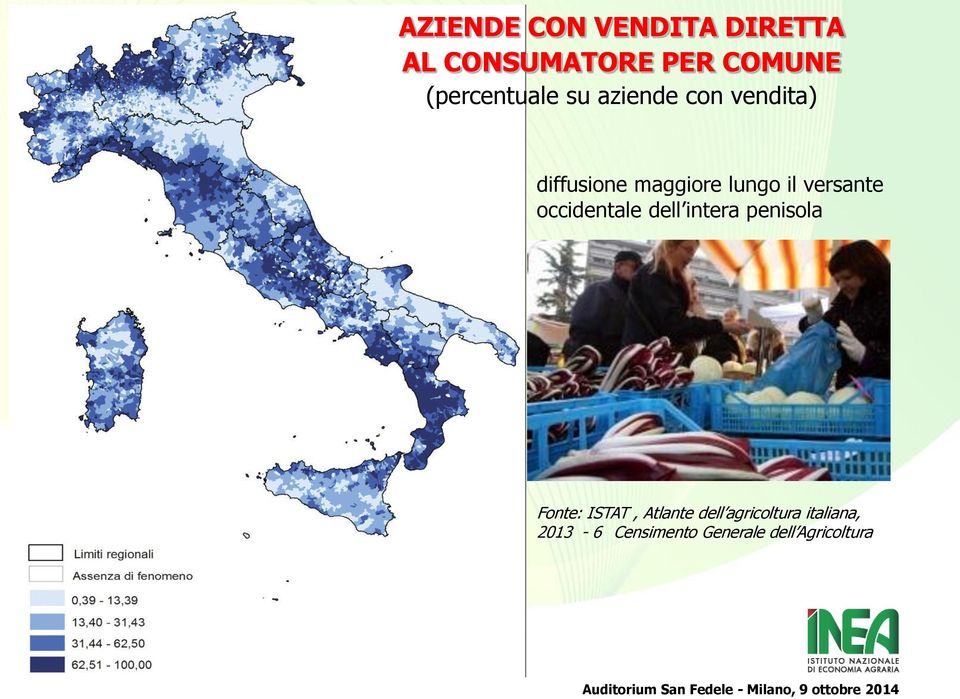 il versante occidentale dell intera penisola Fonte: ISTAT,