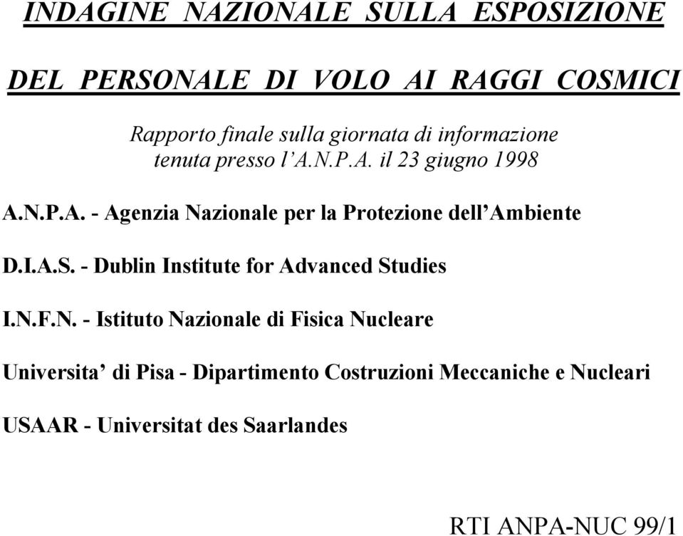 I.A.S. - Dublin Institute for Advanced Studies I.N.