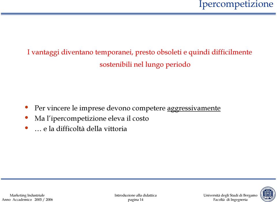 Per vincere le imprese devono competere aggressivamente Ma l