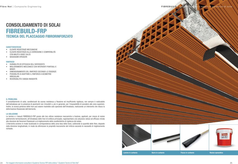 del rinforzo secondo le esigenze possibilità di adattare il rinforzo a geometrie irregolari reversibilità e bassa invasività Il problema Il consolidamento di solai, caratterizzati da scarsa