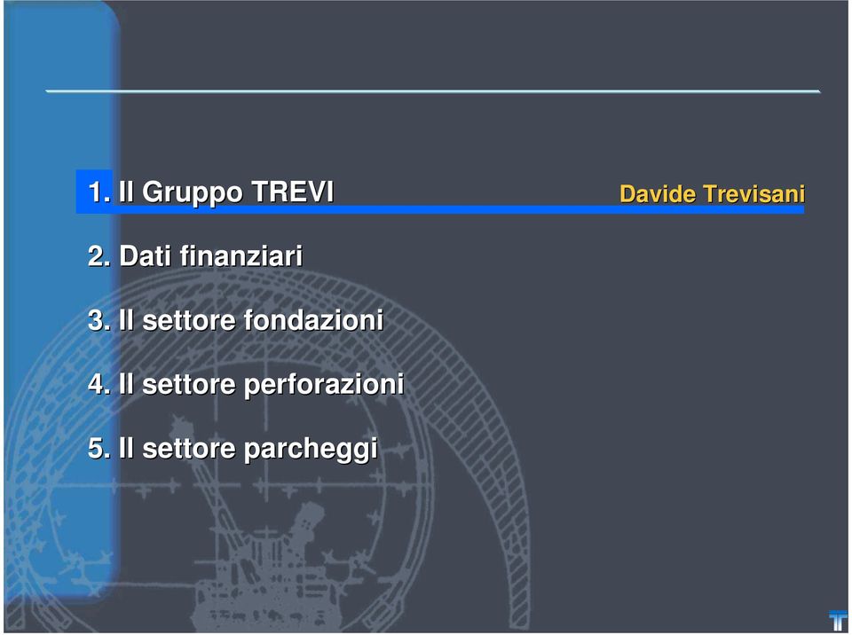 Il settore fondazioni 4.