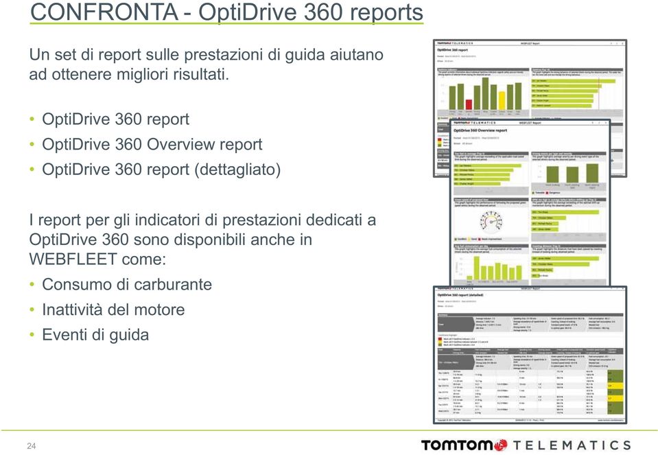 OptiDrive 360 report OptiDrive 360 Overview report OptiDrive 360 report (dettagliato) I