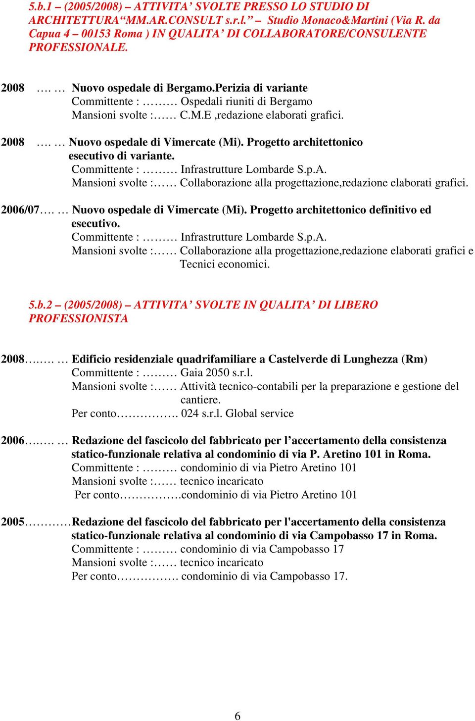 Progetto architettonico esecutivo di variante. Committente : Infrastrutture Lombarde S.p.A. Mansioni svolte : Collaborazione alla progettazione,redazione elaborati grafici. 2006/07.