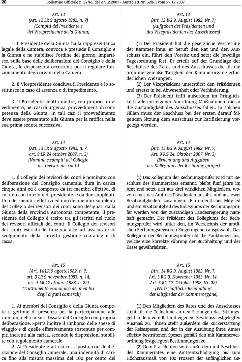 Consiglio e della Giunta, le disposizioni occorrenti per il regolare funzionamento degli organi della Camera. 2.