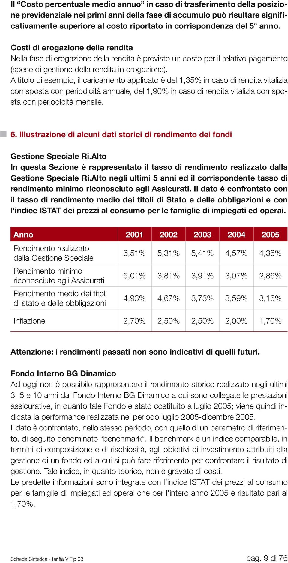 A titolo di esempio, il caricamento applicato è del 1,35% in caso di rendita vitalizia corrisposta con periodicità annuale, del 1,90% in caso di rendita vitalizia corrisposta con periodicità mensile.