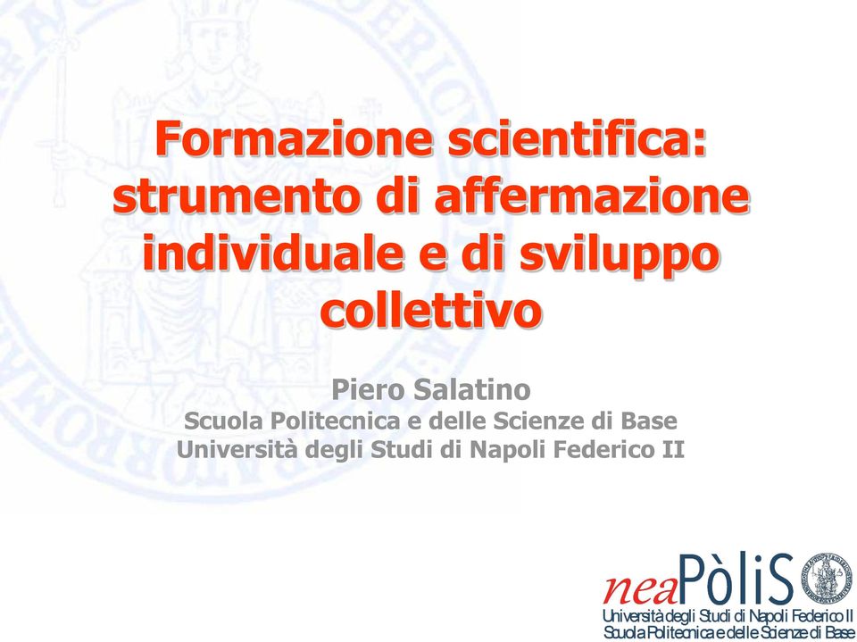 collettivo Piero Salatino Scuola Politecnica e