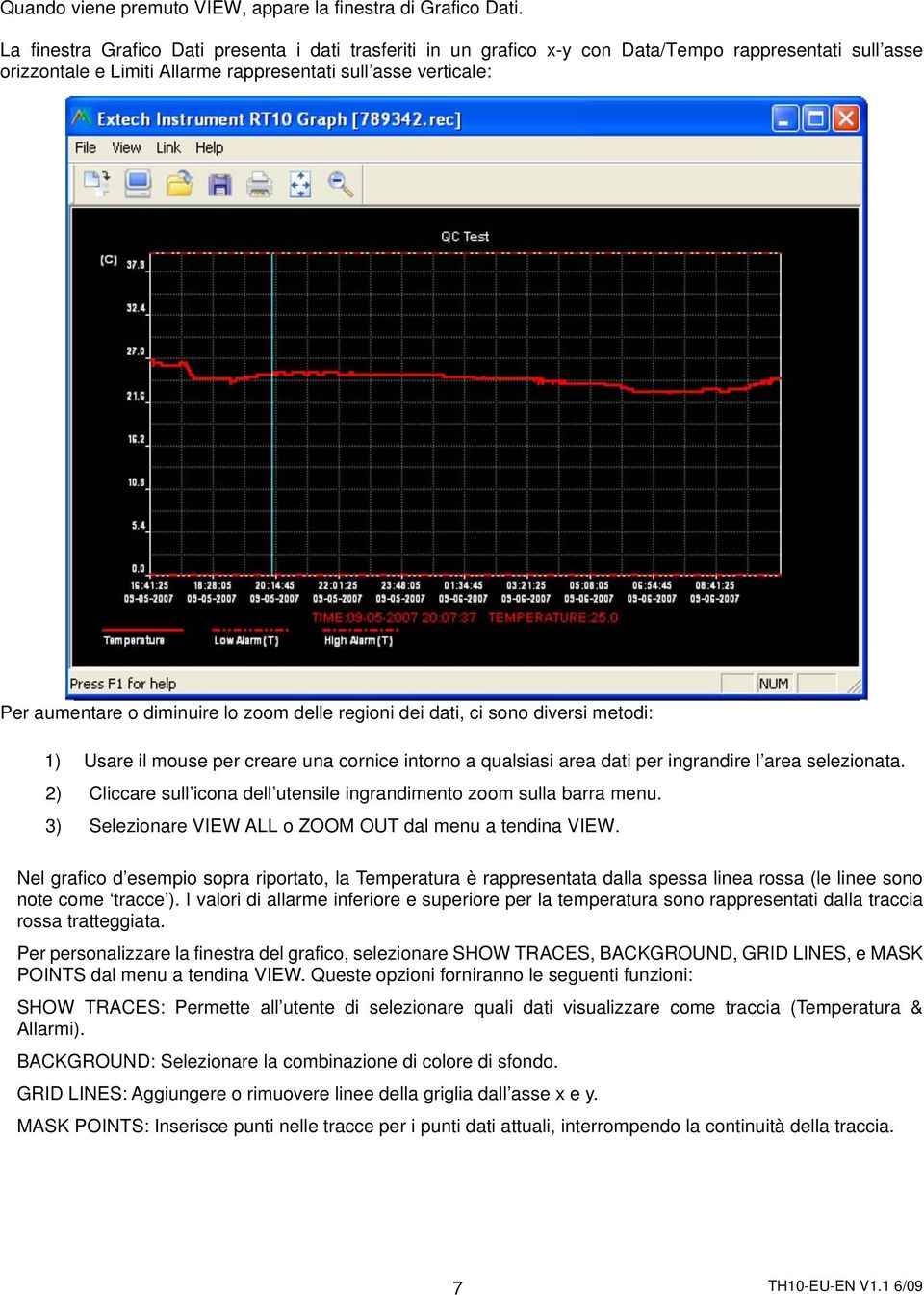 lo zoom delle regioni dei dati, ci sono diversi metodi: 1) Usare il mouse per creare una cornice intorno a qualsiasi area dati per ingrandire l area selezionata.